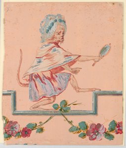 Female Monkey with Hand Mirror