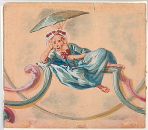 Female Monkey with Umbrella
