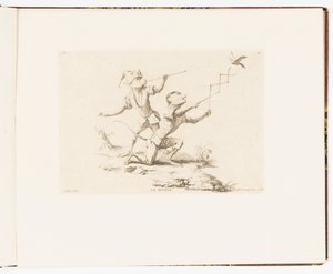 Plate 4, The Zigzag, Monkey Antics or Different Actions of Human Life Represented by Monkeys by Christophe Huet