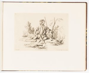 Plate 6, The Rest from Hunting, Monkey Antics or Different Actions of Human Life Represented by Monkeys