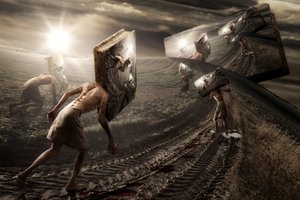Burdened Book Figures by Christophe Kiciak