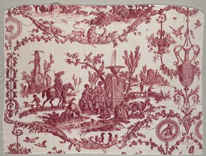 Fragments of Copperplate Printed Cotton by Christophe Philippe Oberkampf