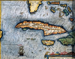 Map of the Caribbean Sea by Christophe Plantin