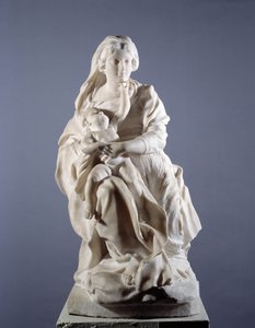 Virgin and Child Marble sculpture