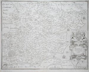 Map of Essex, Engraved by William Web, Published 1645 by Christopher (after) Saxton