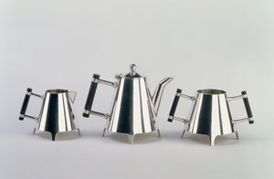 Afternoon tea set, made by James Dixon & Sons, Sheffield, designed c.1881 by Christopher Dresser