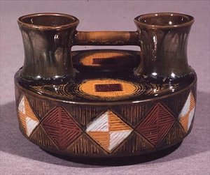 Earthenware vessel, Linthorpe, by Christopher Dresser