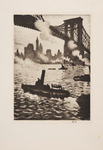Under Brooklyn Bridge by Christopher Richard Wynne Nevinson