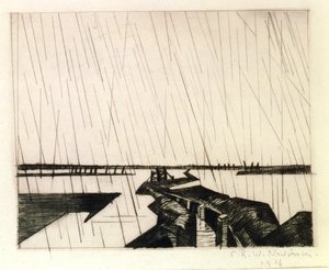 A Flooded Trench on the Yser, 1916