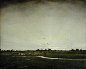 An English Landscape, Romney Marsh by Christopher Richard Wynne Nevinson
