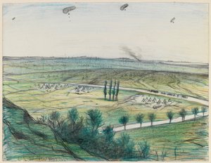 Landscape with Observation Balloons, 1914-18 by Christopher Richard Wynne Nevinson