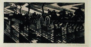 On the Road to Ypres by Christopher Richard Wynne Nevinson