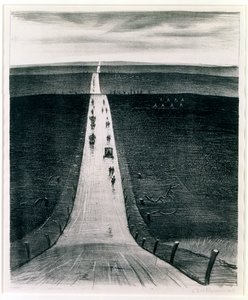 The Road from Arras to Bapaume by Christopher Richard Wynne Nevinson