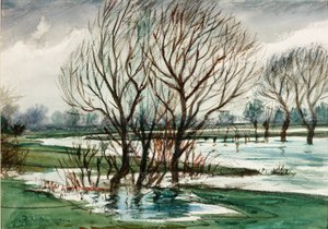 Willows, about 1927 by Christopher Richard Wynne Nevinson