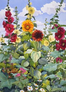 Hollyhocks and Sunflowers, 2003