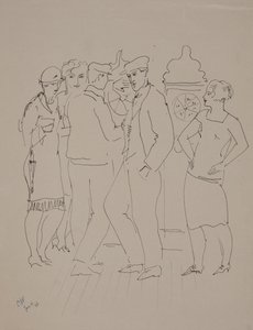 Bar at Marseilles, June 14 by Christopher Wood