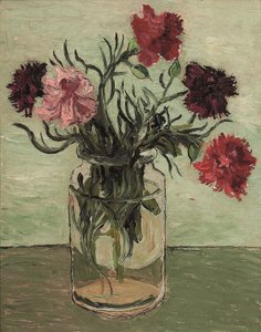 Carnations in a Glass Jar by Christopher Wood