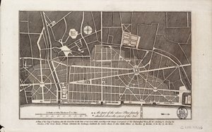Plan of the City of London After the Great Fire of 1666 by Christopher Wren