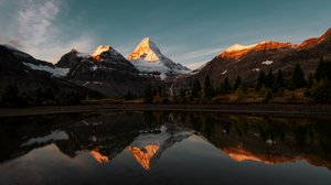 Golden Mountain Reflection