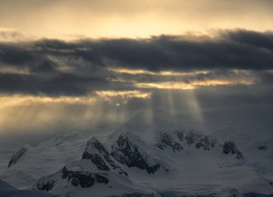 Golden Rays Over Mountains by Chuanxu Ren