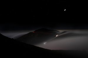Moonlit Mountain Road by Chuanxu Ren