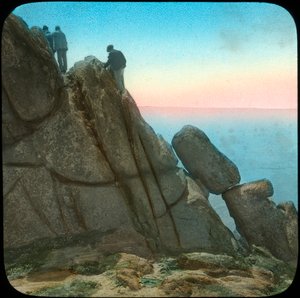 Climbing the Logan Rock, Near Treen, Cornwall, Late 19th or Early 20th Century