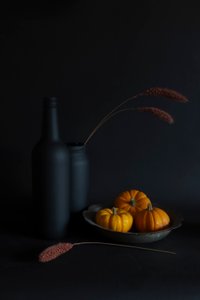 Moody Autumn Pumpkins by Cicek Kiral