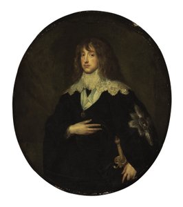 Portrait of Prince Charles Louis, Elector Palatine (1617-1680) as Knight of the Order of the Garter by Circle of Anthony van Dyck