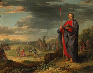 Evangelist and Mocking of Christ by Circle of Frans Francken the Younger