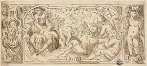Design for Decorative Frieze with Joseph Interpreting His Dream to His Brothers