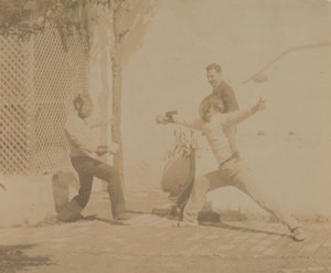 Edmund Quinn Fencing by Circle of Thomas Eakins.
