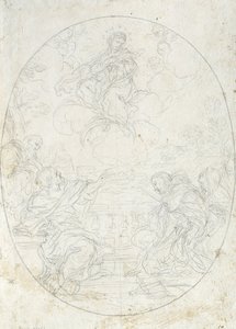 Mary the Immaculate Appears to Four Saints by Ciro Ferri