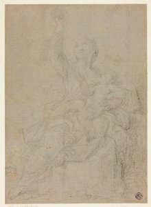Seated Madonna and Child by Ciro Ferri