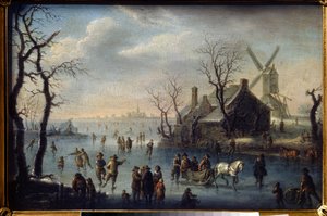 Ice Skaters by Claes  Molenaer