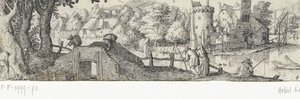 View of a Castle by Claes Jansz. Visscher (II) (attributed to)