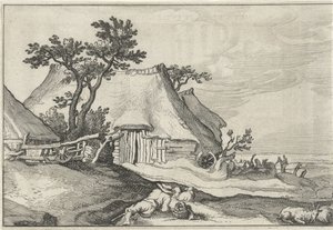 Farm and Shepherd with Sheep and Goat (Landscapes with Farms)