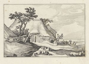 Farm and Shepherd with Sheep and Goat (Landscapes with Farms)