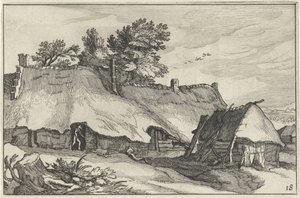 Farm and Small Barn (Landscapes with Farms series) by Claes Jansz. Visscher (II)