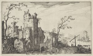 Ruined City Gate by the Water