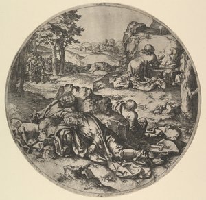 Christ in Gethsemane (copy) by Claes Jansz Visscher