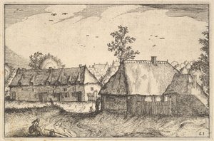 Large Sheds, plate 21 from Regiunculae et Villae Aliquot Ducatus Brabantiae by Claes Jansz Visscher
