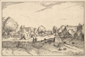 Village Road, plate 20 from Regiunculae et Villae Aliquot Ducatus Brabantiae by Claes Jansz Visscher