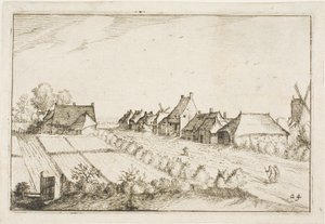Fields and a Road, plate 24 after Pictures of Farms, Country Houses and Rustic Villages by Claes Jansz. Visscher II