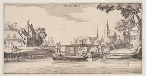 Landing-Stage in a Village, from Landscapes (Playsante Lantschappen)