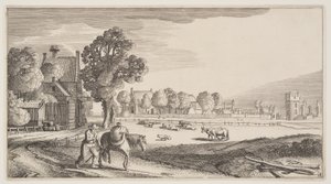 Roads along a Pasture, from Landscapes by Claes Jansz. Visscher II