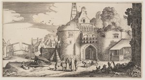 Town Gate, from Landscapes by Claes Jansz. Visscher II