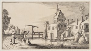 Village on a River, from Landscapes (Playsante Lantschappen)