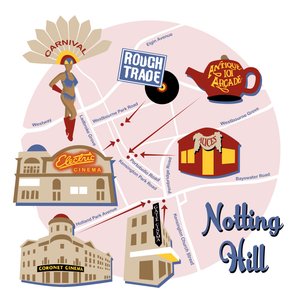Map of Notting Hill by Claire Huntley