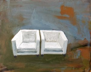 Two White Chairs