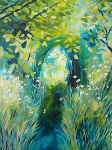 Sunlit Forest Gateway